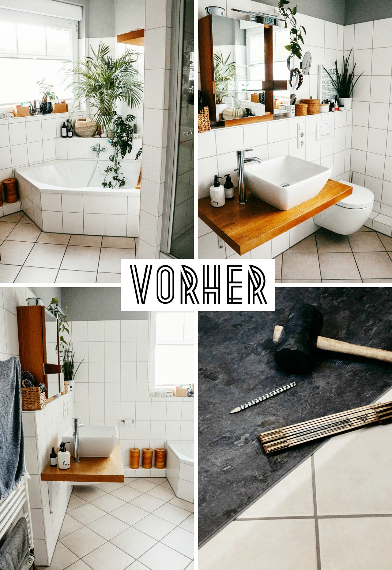 Badezimmer Fußboden Makeover – Wie Wir Klick-Vinyl Über Unsere pertaining to Badezimmer Fliesen Diy