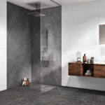 Kontrastreiche Dusche In Grau Und Weiß – [Schöner Wohnen] Throughout Badezimmer Fliesen Weiß Grau
